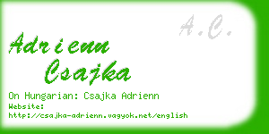 adrienn csajka business card